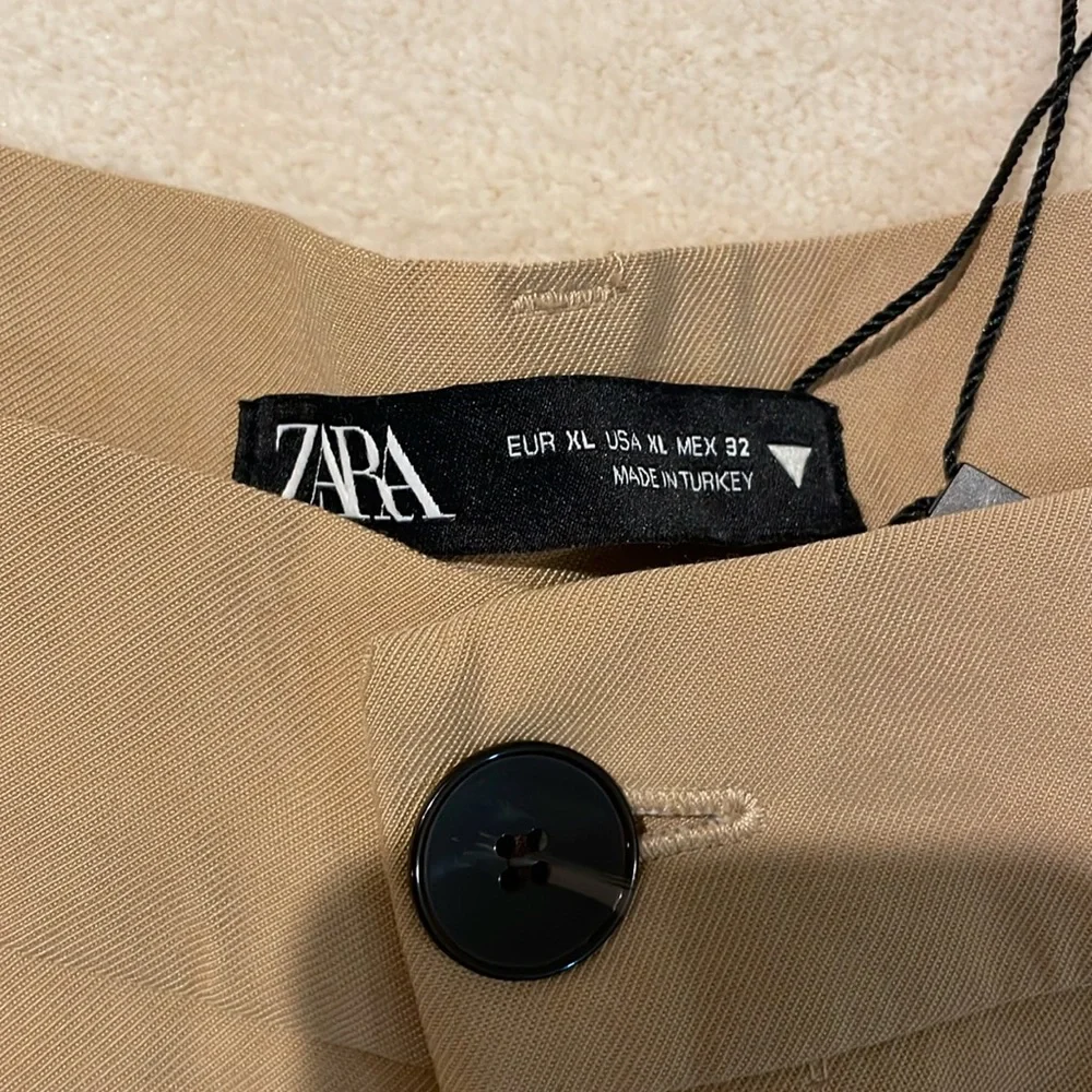 Zara beige wide leg trousers in size XL - Picture 7 of 12